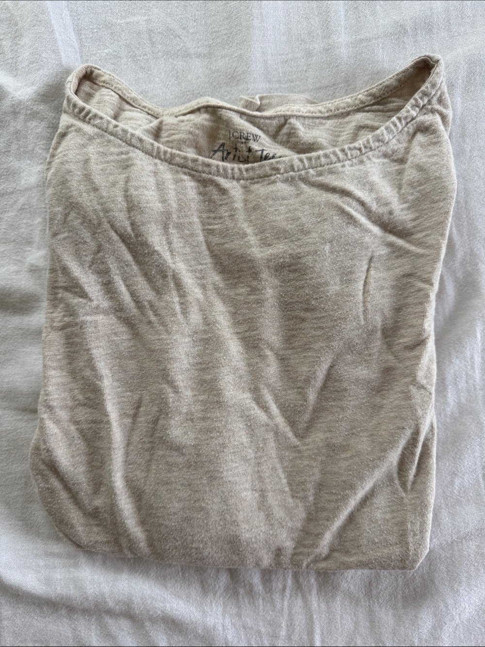 J. Crew Neutral Beige Artist Tee